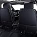 LUCKYMAN CLUB 5 Car Seat Covers Full Set with Waterproof Leather Universal Fit for Elantra Sonata Sportage RAV4 CRV Altima Accord Chevy Equinox (Black Full Set)