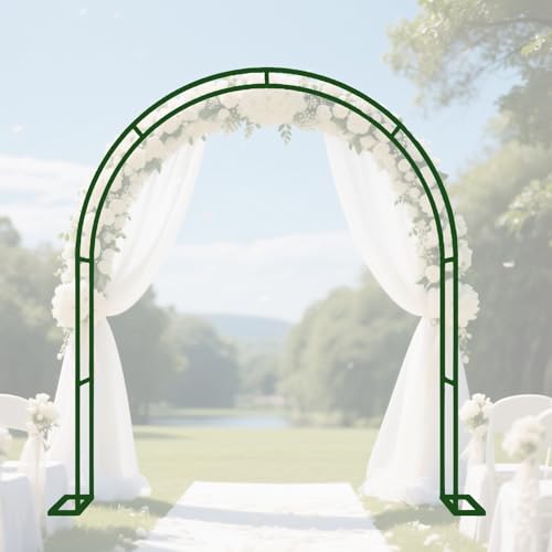 Treillis de jardin en métal pour plantes grimpantes et roses - Élégante arche de pergola pour mariages et événements - Assemblage facile, couleur verte -...