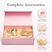 LIFELUM Pink Gift Box 13.85'' x 8.35'' x 4.45'' Gift for Wedding Large Gifts Boxes for Presents Birthday Magnetic Box for Gifts with Luxury Filler,Card, Ribbon,Sticker 1 Pack