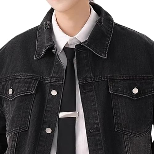 Chaqueta de mezclilla para hombre estilo casual rasgado miniatura 7