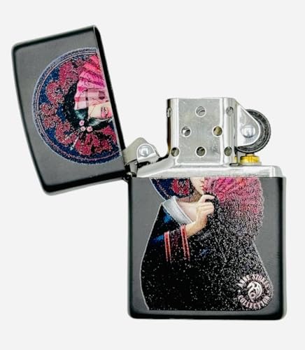 Encendedor Zippo Negro Mate Ligero Retro miniatura 2