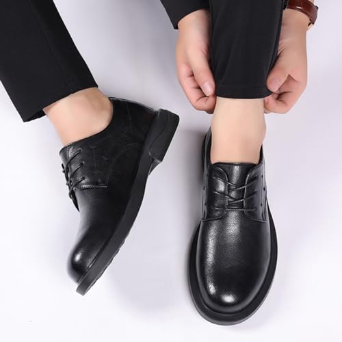 Mens Business Tuxedo Oxfords Dress Shoes, Platform Round Toe Lace-up Derby Shoes for Formal, Tuxedo, Prom, Wedding Business Casual2