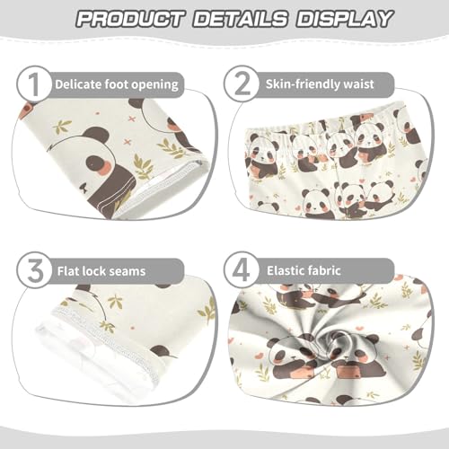 KLL Chinese Panda Cute Cartoon Toddler Girls' Active Leggings Fashion Full Length Pants Exercise3