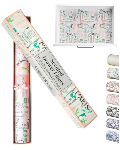 French Lavender Scented Drawer Liners - Paris Vintage Charm by Elodie Essentials by Elodie Essentials