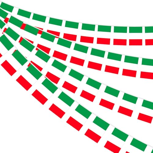 Image of AhfuLife 60 Pcs Italy String Flags for Italian Party Decoration, Small Italian Flag Bunting Banner- Double Sided for Republic Day National Day Football Fan Party Sports Bars Street Decorations (5.5x8.3 Inch -33 Ft)