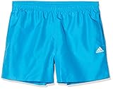 adidas mens nylon shorts 3-Streifen an den Seiten adidas Mens Solid Clx Sh Sl Board Shorts, Shock Cyan, 12