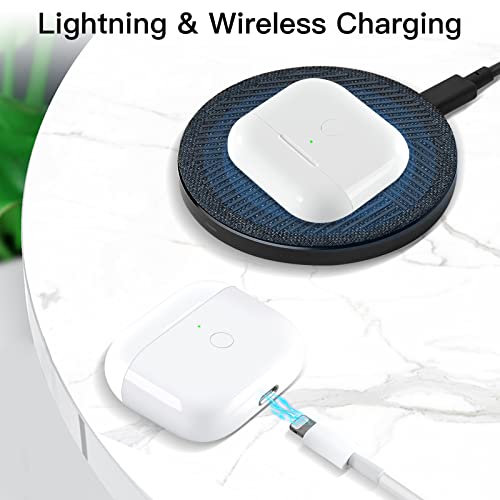 Wireless Charging Case Replacement Compatible With Airpods 3Rd Generation, Air Pods 3 Charger Case With Bluetooth Pairing Sync Button Without Earbuds, White #TOP2