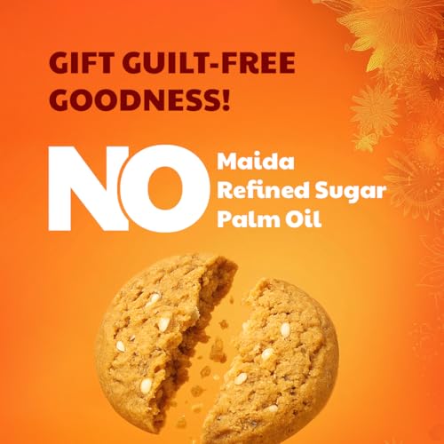 Image of Right Shift Festive Delights Box | 0% Maida, No Palm Oil, 0% Refined Sugar| Pack of 3 Jaggery Cookies | Diwali Gift for family, friends and employees | Corporate Gifting | Healthy Treats | Luxury Hamper,320 g