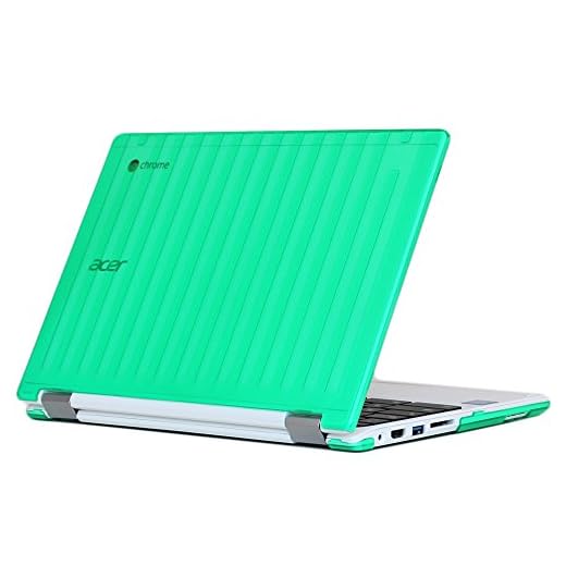 mCover grönt hårt skal fodral för 13,3 tum Acer Chromebook R13 CB5-312T konvertibel bärbar dator (modell: R13 CB5-312T)