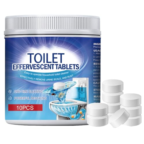 Pastillas de Limpieza de WC,Limpiador de Inodoro Tabletas,Tabletas de Limpieza de Inodoro,Limpiador de para Inodoro Tabletas,Limpiador y Ambientador para Lnodoro,Pastilla para Cisterna 10PC
