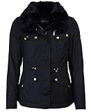  Damen Barbour International Bruno Jacke, gewachst, Schwarz, Größe 36