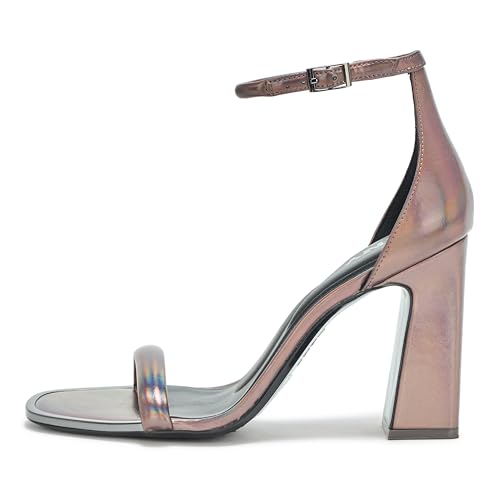 DKNY Women's Waylin Sqaure Toe Ankle Strap Block Heel Heeled Sandal2