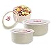 Produktbild No branded Keilafu frische Schüssel, Mikrowellengeschirr, 3 PCS umweltfreundliches frisches Schüssel-Set aus Weizenstroh und Kunststoff, frische Schüssel mit Deckel (Beige)