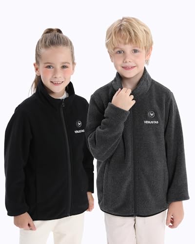 Image of Venustas Kids Heated Fleece Jacket with Battery, Boys Youth Electric Heated Coat for Winter