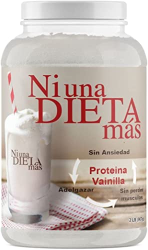NI UNA DIETA MÁS - Reduce el Abdomen con Proteína para Quitar la Ansiedad por Comer (para Niños y Adultos) sabor Vainilla