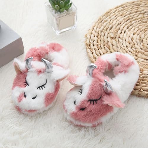 Kid Slippers Boys Kids Fuzzy Slippers Kids Slippers Comfortable Winter Warm Slippers with Non Slip Rubber Sole3