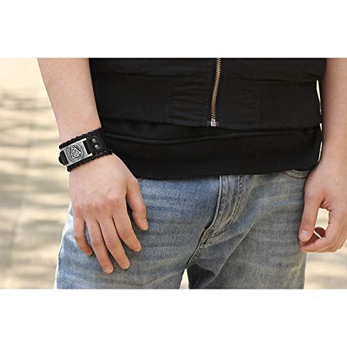 Pulsera de cuero trenzado Juland para hombre ajustable miniatura 6