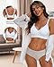 HORISUN Comfortable Bras for Women Wireless Seamless Push Up Bra(White L)