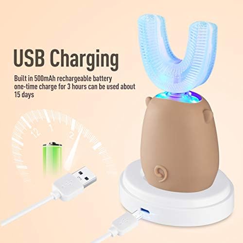 Eshomey Electric Toothbrush for Children,Ultrasonic Automatic Toothbrush, Kids toothbrushes,Toothbrush Teeth whitening Brush 30'' Timer, 360° Ultrasonic Tooth Clean Brush, Blue