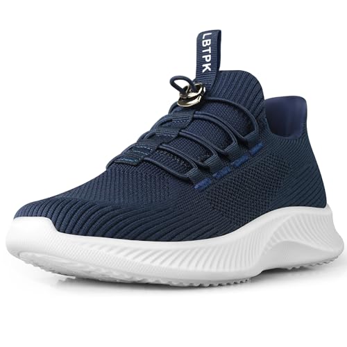 Walking Shoes for Women- Lightweight, Slip On, Breathable Sneakers for Running, Walking, Jogging, Gym Blue Size 9.5