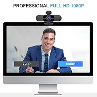 EMEET Webcam C960 Full HD Streaming-Kamera für Video-Anruf und Aufnahme, 1080p PC Kamera, eingebaute 2 Mics, Desktop Kamera Laptop USB Webcam Plug and Play, Low-Light Correction und Fixfokus… – Ansicht 2