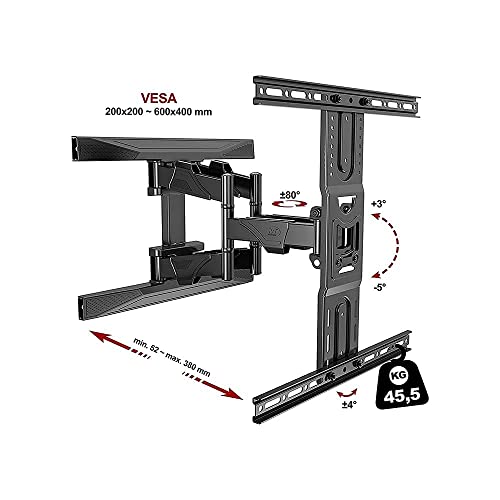 Image of Audiovan Full Motion Cantilever Swivel Tilt Wall Mount Inches for Led LCD & Plasma Tv Movable Corner Bracket (P-6 Tv Wall Mount 42-75 inch)