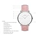 Nordgreen Unisex Native Scandinavian Silver Analog Watch 36mm with Pink Leather Strap...