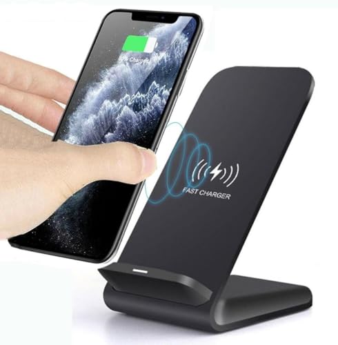 Wireless Charger, UrbanWaze Fast Wireless Charging Stand Dock Phone Mobile Charger for Q i-Certified iPhone 15 14 13 12 11 X XS XR XS Max 8 Samsung Galaxy S23 S22 S21 S20 S10 S9 8 Note Google Pixel LG