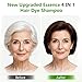 4 in 1 Hair Dye Shampoo for Gray Hair, Semi-Permanent Instant Chestnut Brown Hair Color Shampoo for Women and Men, Herbal Ingredients Hair Care, 100% Grey Coverage 500ml
