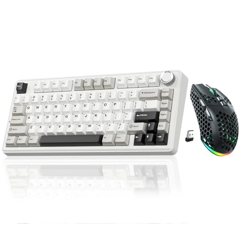 Image of SOLAKAKA A75 and SM600,Wireless Keyboard and Mouse Combo for Gaming,Black