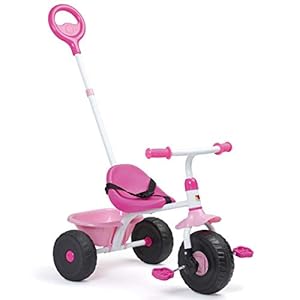 MOLTO Triciclo Infantil MOLTO Urban Trike 3 en 1 Rosa – Seguro, Versátil y Ajustable, con Embrague de Bloqueo de Ruedas, Mango Ajustable y Cinturón de Seguridad – Ligero y Resistente