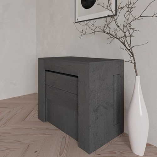 VE.CA – Kit Karen – Consola extensible con 2 bancos – aluminio – Dimensiones: 90 x 77 x 51,5 a 300 cm – Color: petróleo – Decoración de cocina – Fabricado en Italia