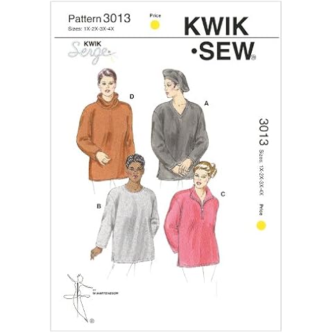 Kwik Sew K3013 Shirts and Hat Sewing Pattern, Size 1X-2X-3X-4X Cover