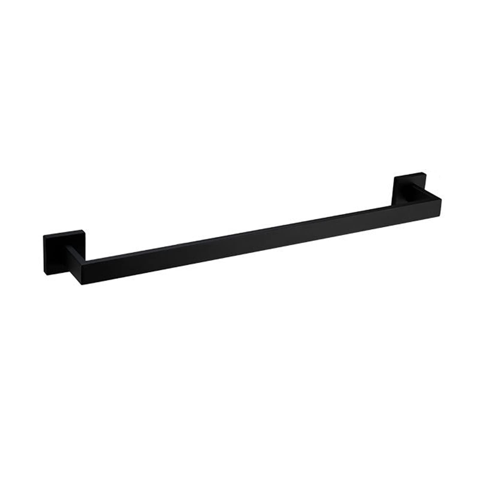 Percha de Toalla montada en la Pared de la Barra de la Barra de una Sola Toalla para el baño o la Cocina, el Soporte de la Toalla del diseño Cuadrado de Acero Inoxidable de 304, 40cm/50cm/60cm, Negro