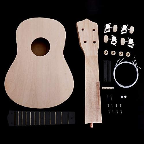 Origlam DIY ukulele kit, make your own ukulele kit fai da te, soprano Hawaii ukulele kit, ukulele Hawaii chitarra lavoro manuale kit con strumenti di installazione