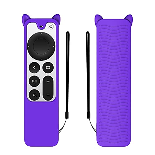 Cubierta de Control Remoto Funda Protectora Cubierta de la Caja de Silicona Compatible con TV para Siri Remote 2nd Gen Remote Contro (Color : Black)