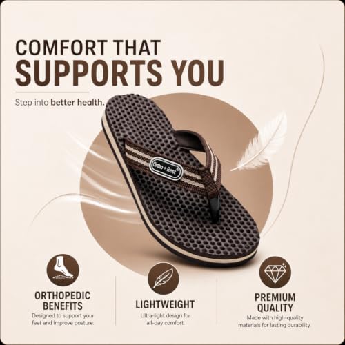 Image of Ortho + Rest Men's Flip Flops, Slippers for Man