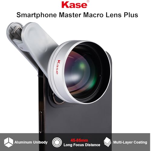 Lente macro HD para iPhone y Android con distancia de enfoque de 45-85mm Kase Plus 2