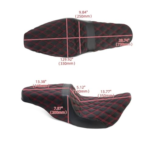 Asiento doble de motocicleta compatible con Touring Road King y Electra Glide 5