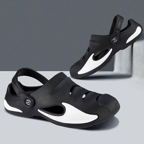 Image of BRUTON Premium Classic Casual Sandals with Adjustable Back Strap for Adults | Comfortable & Light Weight | Waterproof & Daily Mules for Gents /Boys