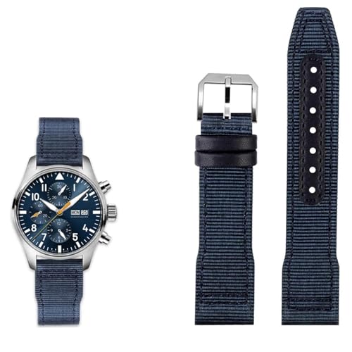 Bracelet montre nylon ajustable 20mm 22mm résistant à la sueur