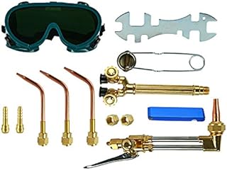 YaeTek 12PCS Oxygen & Acetylene Torch Kit Welding & Cutting Gas Welder Tool Set with Welding Goggles