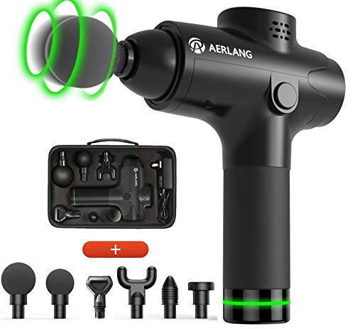 AERLANG Massage Gun for Athletes, Portable Quiet Muscle Massager Professional Deep Tissue Massage