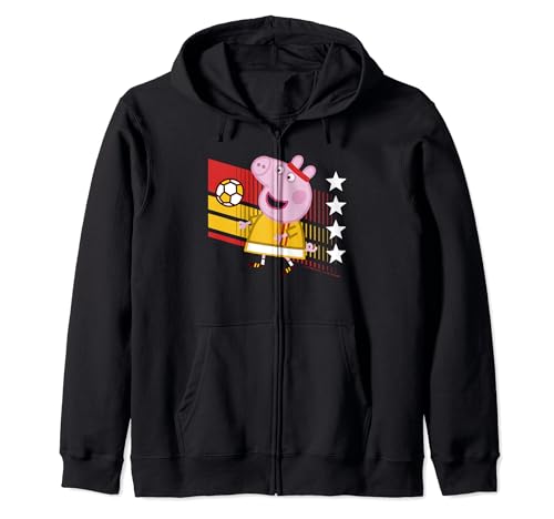Sweat Peppa Pig Spain Soccer hoodie zippé rouge et jaune veste de sport football enfant