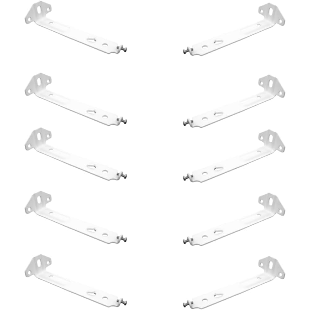 Vertical Blind Face Fix Bracket 70mm White Heavy Duty Vertical Blind Headrail Face Fitting Bracket for Slimline Track Pack of 10