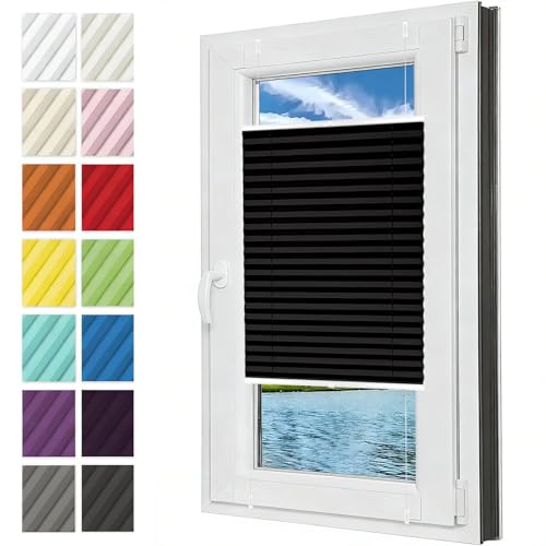 Estor Enrollable Opaco Estores 95 x 60 cm Protección de La Intimidad, Translúcido Estor Enrollable Translúcido Premium Cortina de Oscurecimiento para Ventanas, Negro