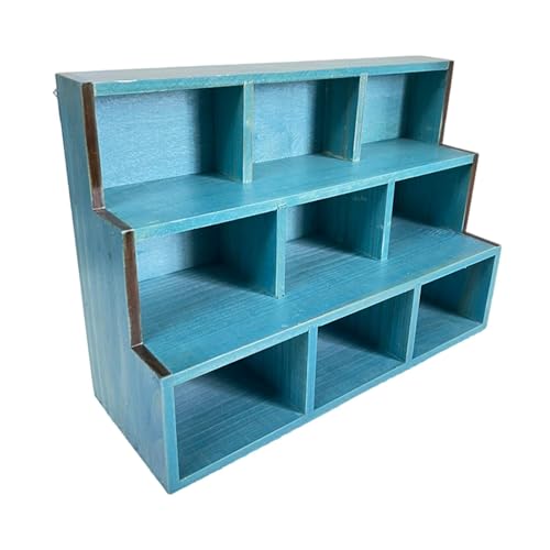 FLCPJGV Estante de Pared de 9 Cubos, Expositor para Joyas, Tazas Y Artículos de Papelería.