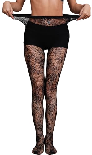 Flora Tights, Fishnet Tights, Flower Fishnets, Fishnet Stockings Plus Size, Fish Net Stockings for Women Sexy2