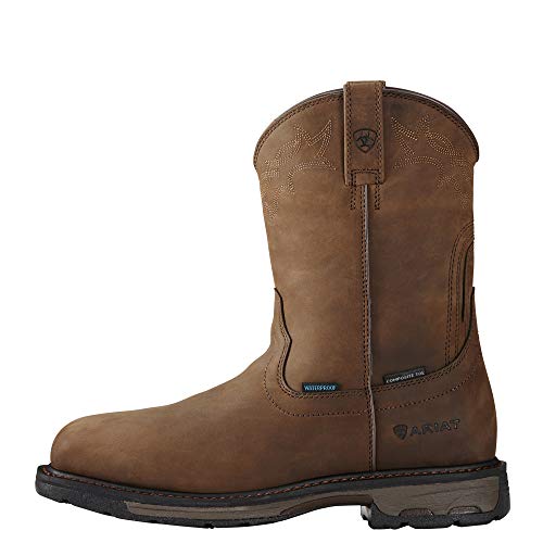ARIAT ARIAT mens Workhog H2o Composite Toe Work Boot, Distressed Brown, 10 US