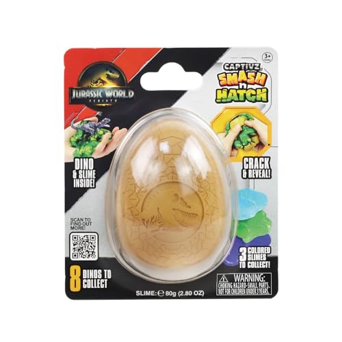 Jurassic World Captivz Rebirth œuf à briser Smash N Hatch avec gel sensoriel